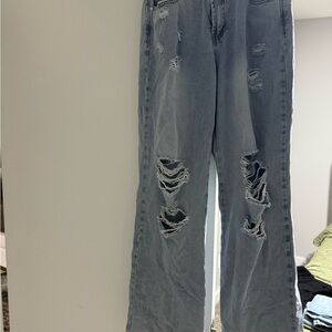 Distressed Light Blue Women's Jeans